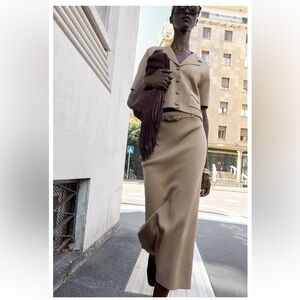 Zara Tan V-Neck Sweater